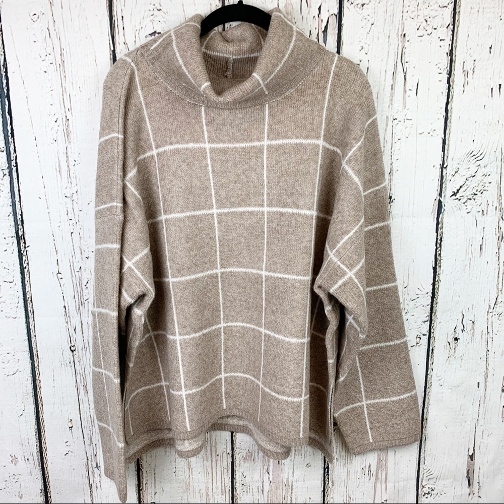 Madewell Windowpane Cozy Turtleneck Sweater - Picture 3 of 9